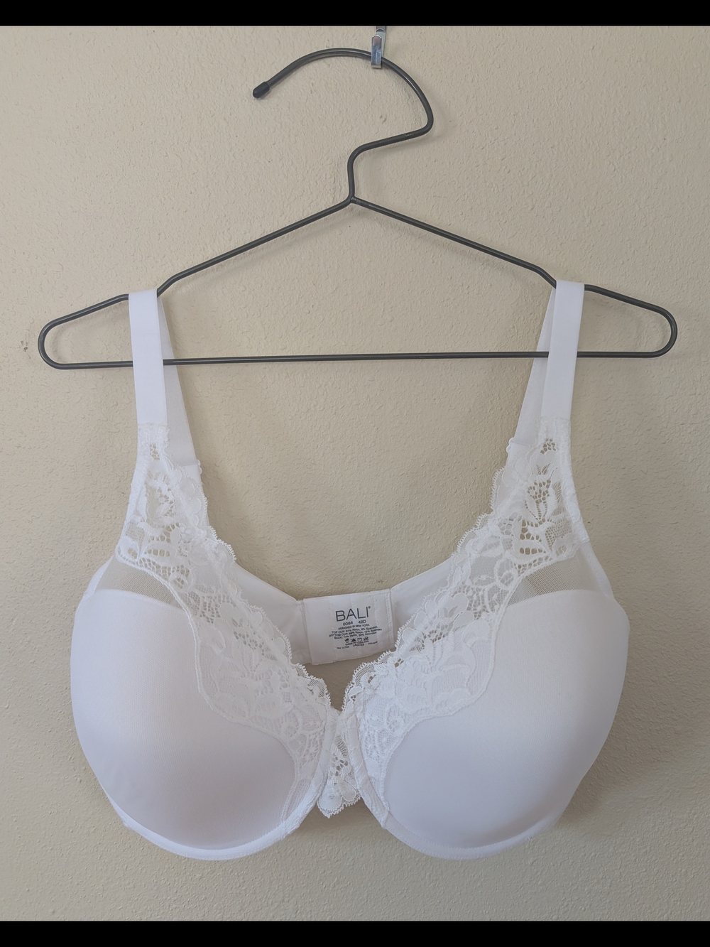 Bali White Lace Underwire Bra - Supportive Women's Intimates